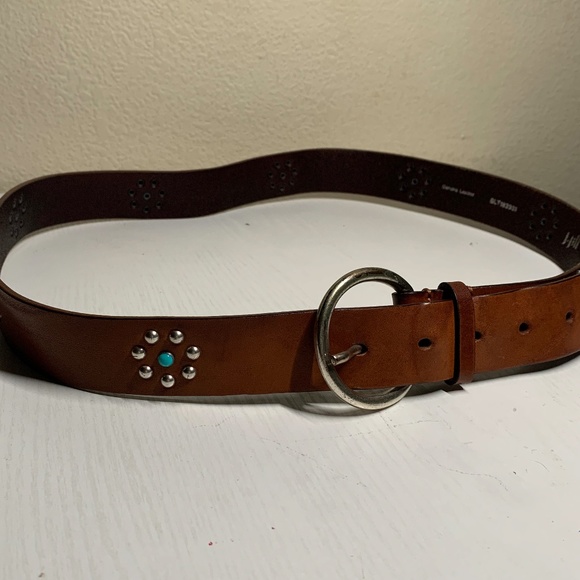 J.JILL Leather Boho Studded Belt Size M/L - Picture 1 of 7